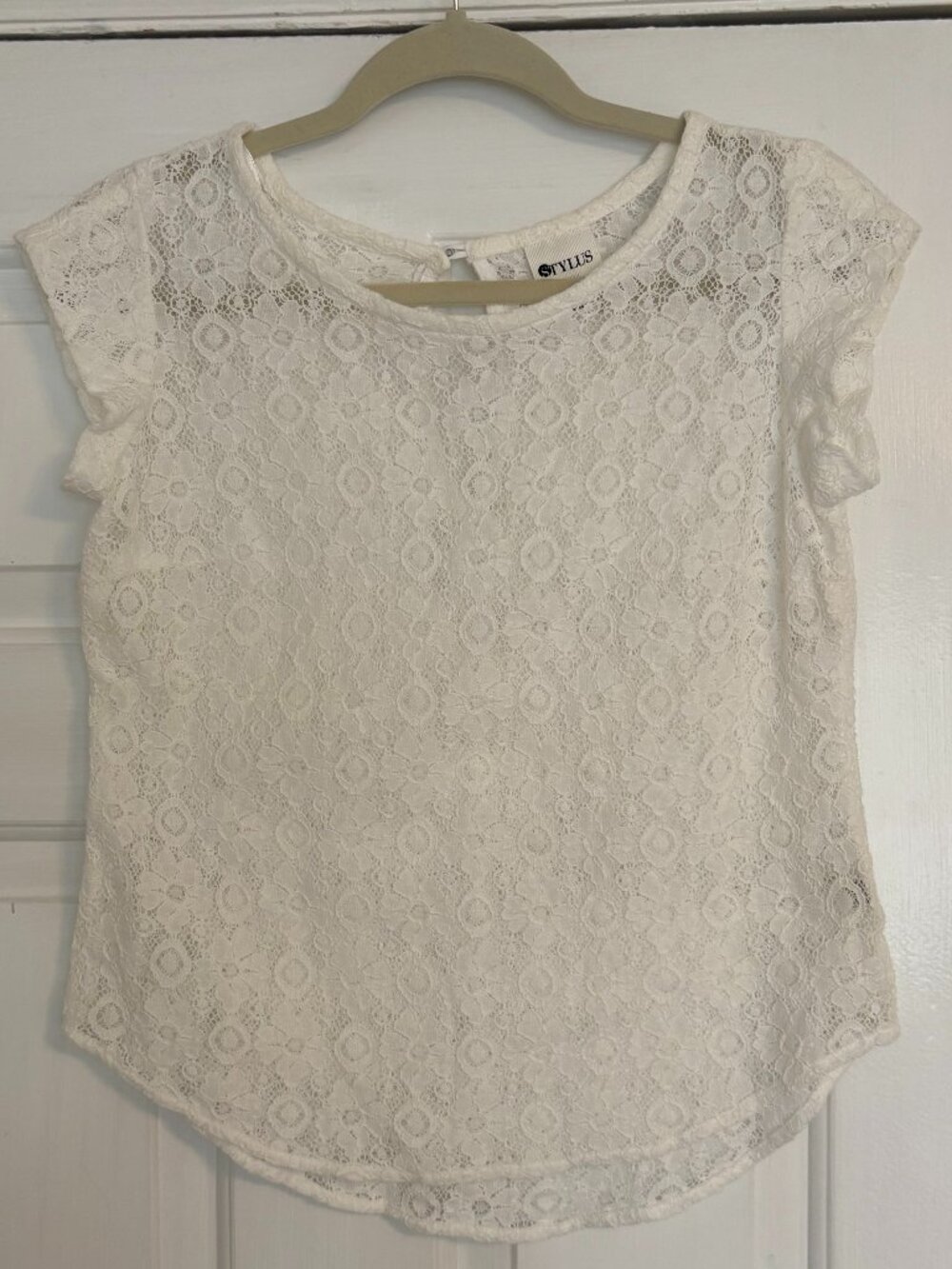 STYLUS White lace blouse - size XS